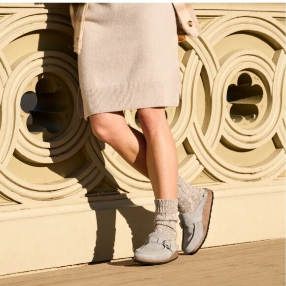 BIRKENSTOCK Buckley NARROW Shearling fur Clogs Mules Moccasin shoes NEW 39 8-8.5 - Picture 4 of 5